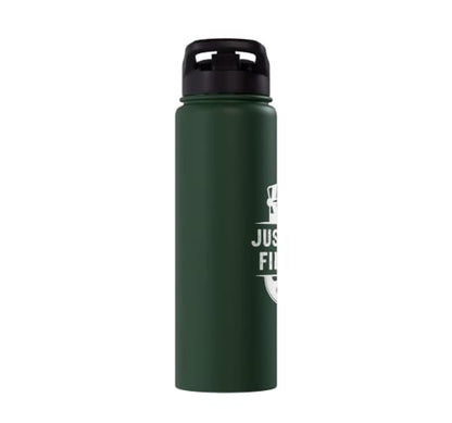 Just Keep Filming Film Industry Video Filmmaker Filming Stainless Steel Insulated Water Bottle - color: Dark Green
