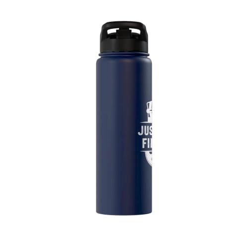 Just Keep Filming Film Industry Video Filmmaker Filming Stainless Steel Insulated Water Bottle - color: Navy Blue