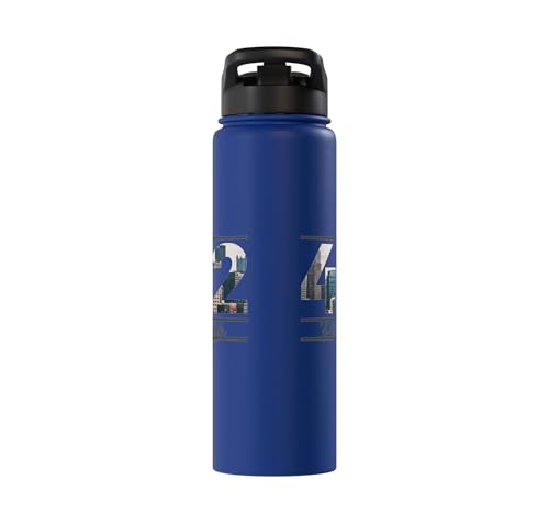 412 Skyline Number City Pride Script Stainless Steel Insulated Water Bottle - color: Royal Blue