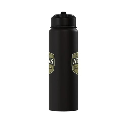 Raising Arrows Since 2026 Psalm 127:4 Faith Family Dad Stainless Steel Insulated Water Bottle - color: Black