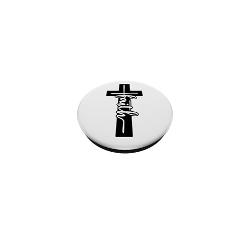 Christian Inspirational Pop Socket - Jesus Cross And Faith PopSockets Adhesive PopGrip - style: Adhesive PopGrip