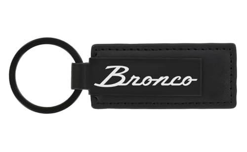 Ford Bronco Vintage Script Key Chain - color: Black/Script a