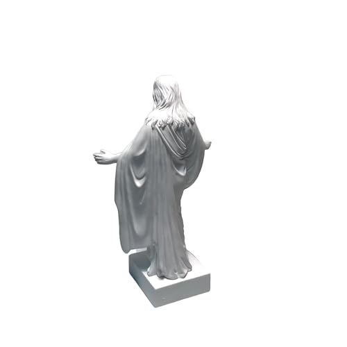 One Moment In Time S12a Christus Statue White Cultured Marble Hand Made Mormon LDS CTR - size: 9"