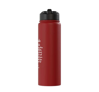 Go Make Disciples Matthew 28: 19 20 Bible Verse Scripture Stainless Steel Insulated Water Bottle - color: Red