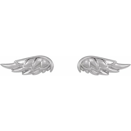 Sterling Silver Angel Wing Earrings Ethereal