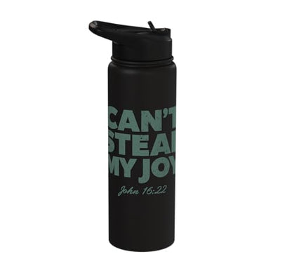 Can't Steal My Joy John 16:22 Christian Religious Bible God Stainless Steel Insulated Water Bottle