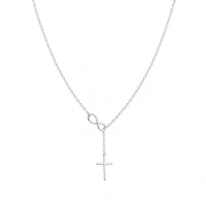 Mujahid S925 Sterling Silver Cross Necklace for Women