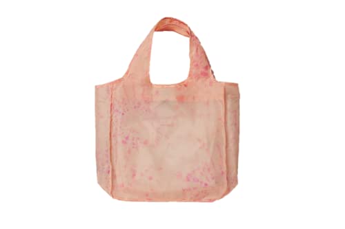 Pure Sage Reusable Grocery Bag - Stylish Shopping Bags for Groceries - Foldable Tote Bag - color: Pink Starburst