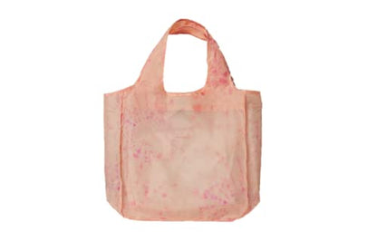 Pure Sage Reusable Grocery Bag - Stylish Shopping Bags for Groceries - Foldable Tote Bag - color: Pink Starburst