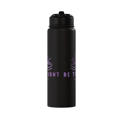 Be the Light Scripture (Matthew 5:14) For Encouragement Stainless Steel Insulated Water Bottle - color: Black