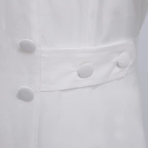 MYAYD Women Cassock Choir Cassock Church Robe Minister Robe Clergy Pulpit Liturgical Black White Handmade - color: White, size: 5X-Large