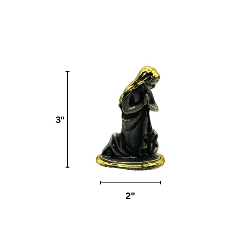 Metal Nativity 3-Piece Holy Family Gold Pewter 4.5in