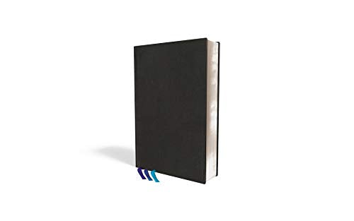 NIV, Thinline Bible, Large Print, Premium Goatskin Leather, Black, Premier Collection, Black Letter, Art Gilded Edges, Comfort Print