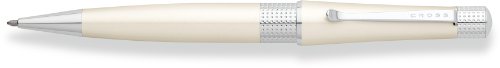 Cross Beverly Refillable Ballpoint Pen, Medium Ballpen, Includes Premium Gift Box - Pearlescent White Lacquer - color: White, style: Ballpoint Pen