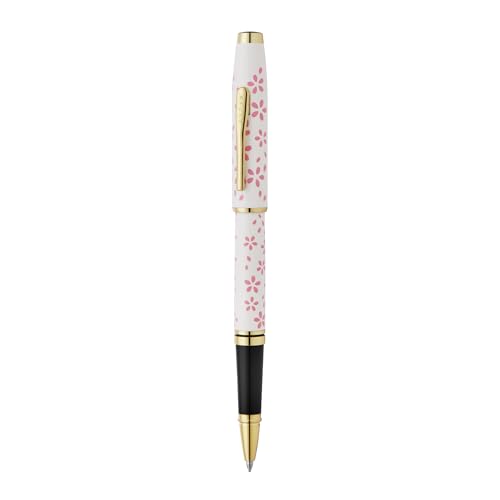 Cross Coventry Cherry Blossom Pearl White Rollerball Pen, Black Ink - color: Pink