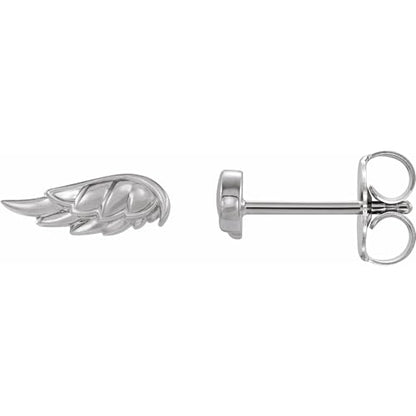 Sterling Silver Angel Wing Earrings Ethereal