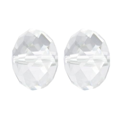 24pcs Adabele Austrian 6mm Faceted Rondelle Crystal Beads Crystal Clear - color: Crystal Clear, size: 4mm x 6mm - 24pcs