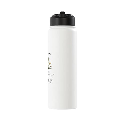 Joy Of The Lord Is My Strength Scripture Cute Bee Sunflower Stainless Steel Insulated Water Bottle