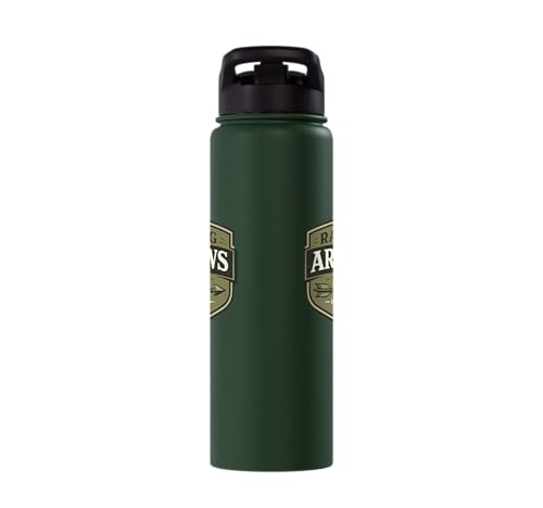 Raising Arrows Since 2026 Psalm 127:4 Faith Family Dad Stainless Steel Insulated Water Bottle - color: Dark Green