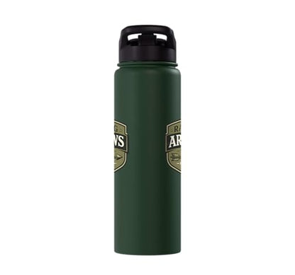 Raising Arrows Since 2026 Psalm 127:4 Faith Family Dad Stainless Steel Insulated Water Bottle - color: Dark Green