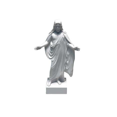 One Moment In Time S12a Christus Statue White Cultured Marble Hand Made Mormon LDS CTR - size: 9"