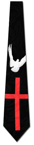 Steven Harris Religious Ties Mens Dove and Cross Necktie Christian Tie Faith Neckties for Men
