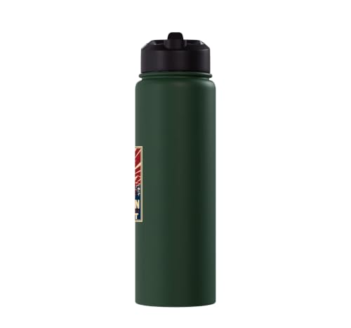 Sermon On The Mount Christian Faith Scripture Stainless Steel Insulated Water Bottle - color: Dark Green