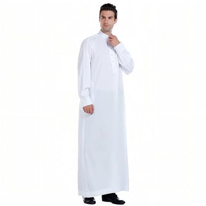 Men's Kaftan - Muslim Robe Thobe Caftan - color: White, size: Medium