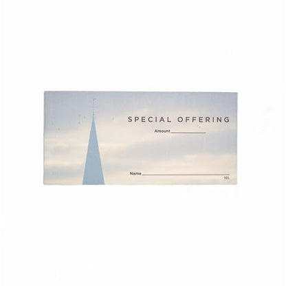 Special Offering Envelopes | Church Pew Envelopes for Tithe or Donation | 3" x 6 5/16" | Bill Size Fits Cash Check or Coin (100)