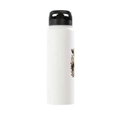 Seeds Of Faith Christian Wheat Cross Scripture Stainless Steel Insulated Water Bottle - color: White