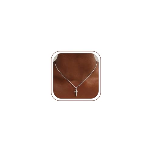 S925 Sterling Silver Cross Necklace for Women - color: 18+2 Inches