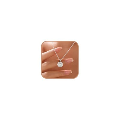 925 Sterling Silver Mother of Pearl Cross Necklace for Women - color: Silver- Sequins