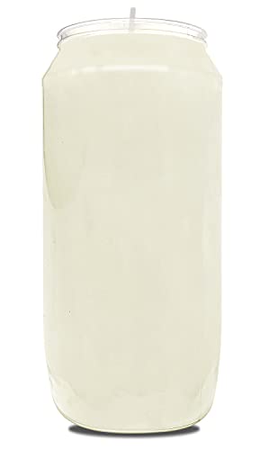 Hyoola 7 Day White Prayer Candles, 1 Pack - 6" Tall Pillar Candles for Religious, Memorial, Party Decor, Vigil and Emergency Use - Vegetable Oil Wax in Plastic Jar Container - size: 1 Pack