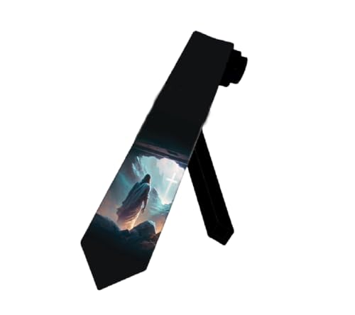 ASVP Shop Easter Mens Ties Jesus Resurrection Cross Necktie Tie Religious Neckties Christianity - style: Jesus Rises