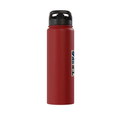 Sermon On The Mount Christian Faith Scripture Stainless Steel Insulated Water Bottle - color: Red