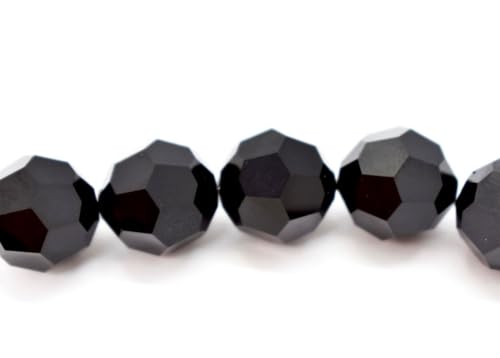 100pcs Adabele Austrian 4mm (0.16 Inch) Small Faceted Round Crystal Beads Jet Black Compatible with Swarovski Crystals Preciosa - color: Jet Black, size: 4mm Small (100pcs)