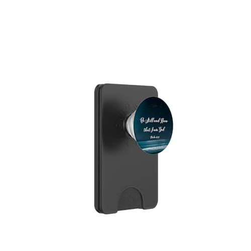 Be Still and Know that I Am God Psalm 46:10 Christian Quote PopSockets PopWallet for MagSafe - style: Magnetic PopWallet