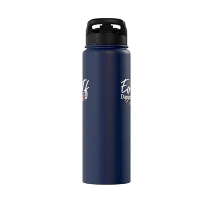 Christian Bible Verse Faith God Daniel 3:18 Even If Daniel Stainless Steel Insulated Water Bottle - color: Navy Blue