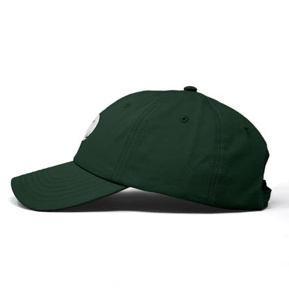 DALIX Ghost Embroidered Mens Womens Cotton Dad Hat Baseball Cap Adjustable - color: Dark Green