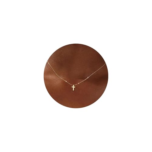 Dainty Cross Necklace for Women Teen Girls Meaningful Christian Faith Gifts - style: You Are Loved - Gold Cross