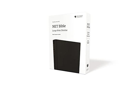 NET Bible, Thinline Large Print, Genuine Leather, Black, Comfort Print: Holy Bible