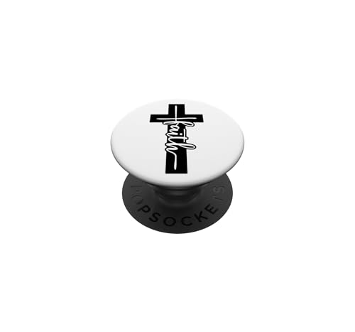 Christian Inspirational Pop Socket - Jesus Cross And Faith PopSockets Adhesive PopGrip - style: Adhesive PopGrip