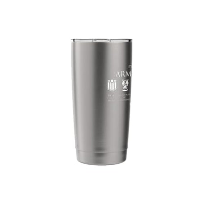 Put On The Full Armor Of God -Christian Faith Soldior of God Stainless Steel Insulated Tumbler - color: Brushed Steel