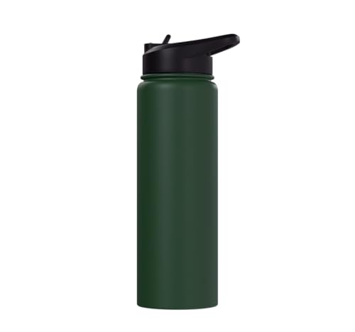 Psalm 16:11 Path of Life Bible Verse Scripture Faith Prayer Stainless Steel Insulated Water Bottle - color: Dark Green