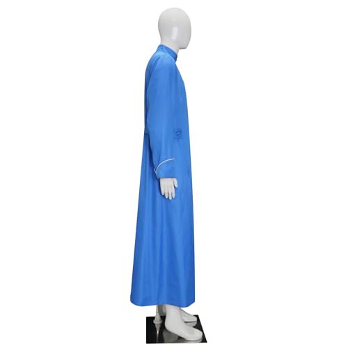 MYAYD Women Cassock Choir Cassock Church Robe Minister Robe Clergy Pulpit Liturgical Black White Handmade - color: Blue, size: 4X-Large