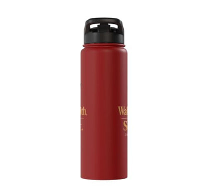 Christian Walk By Faith Not By Sight 2 Corinthians 5:7 Stainless Steel Insulated Water Bottle - color: Red