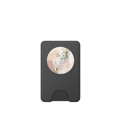 Be Still Bible Verse Christian Quote Minimalist Floral PopSockets PopWallet for MagSafe - style: Magnetic PopWallet