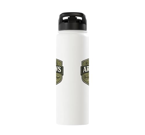 Raising Arrows Since 2026 Psalm 127:4 Faith Family Dad Stainless Steel Insulated Water Bottle - color: White