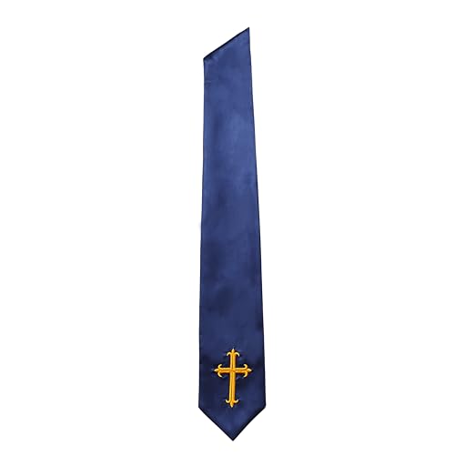 Clergy Stole & Choir Stole with Embroidered 60/72" - color: Navy Blue, size: 72 inch