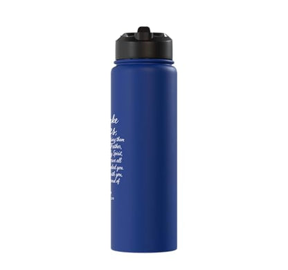 Go Make Disciples Matthew 28: 19 20 Bible Verse Scripture Stainless Steel Insulated Water Bottle - color: Royal Blue